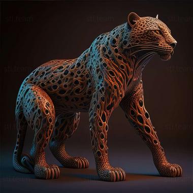 3D модель Leopardus pajeros (STL)